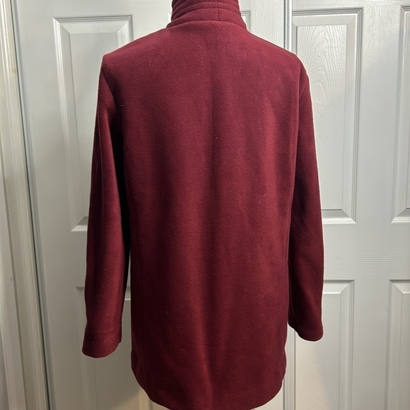 Bob Mackie Burgundy Design Long Coat S - Picture 4 of 6